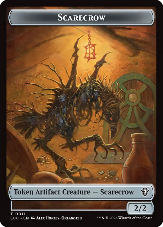Saproling // Scarecrow Double-Sided Token (ECC-7 // 11) - Commander: Lorwyn Eclipsed
