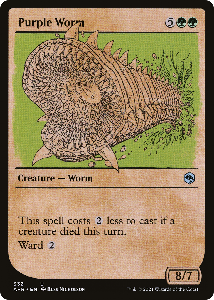 Purple Worm (Showcase) (AFR-332) - Adventures in the Forgotten Realms: (Showcase)