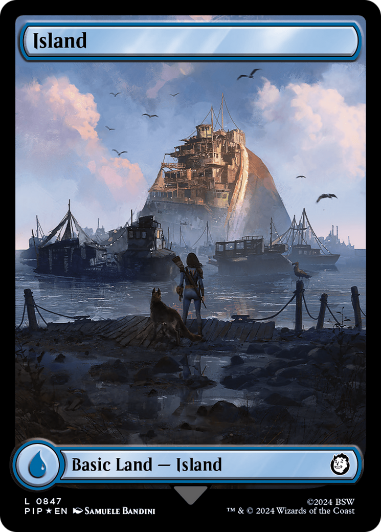 Island (0847) (Surge Foil) [Fallout] | The CG Realm