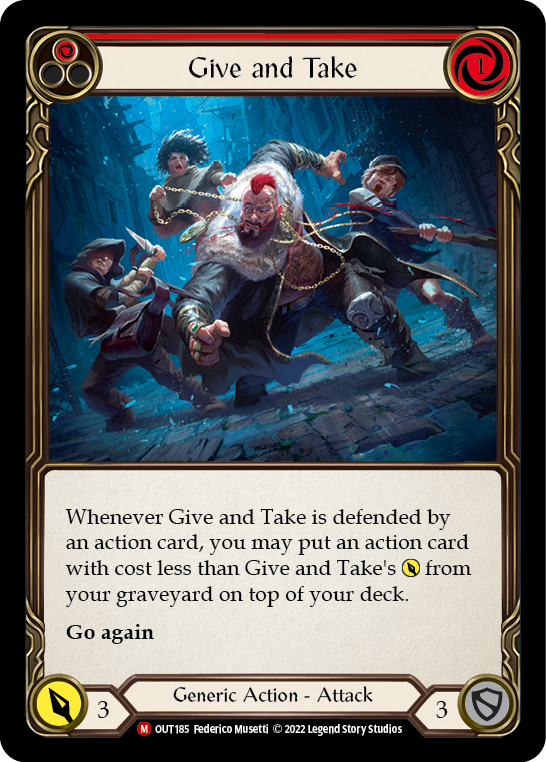 Give and Take [OUT185] (Outsiders)  Rainbow Foil | The CG Realm
