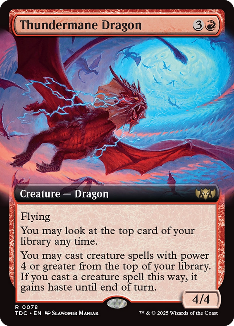 Thundermane Dragon (Extended Art) [Tarkir: Dragonstorm Commander] | The CG Realm