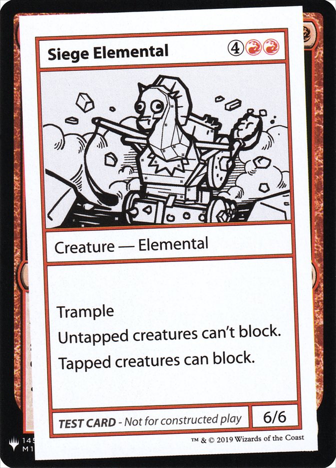 Siege Elemental [Mystery Booster Playtest Cards] | The CG Realm