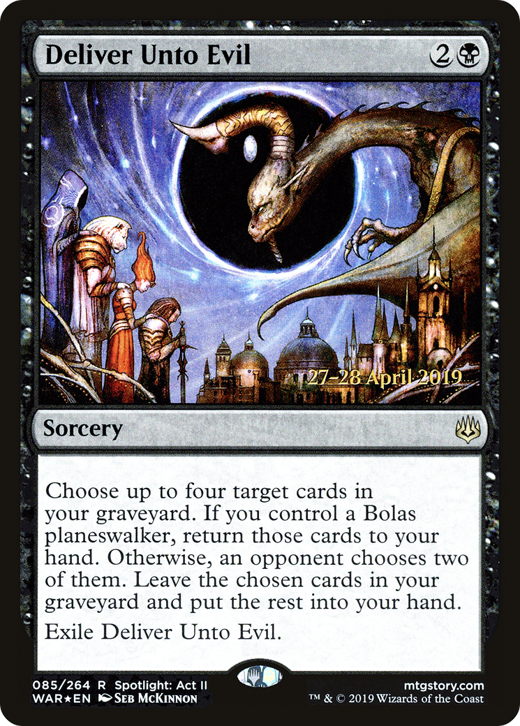 Deliver Unto Evil (PRE-85S) - War of the Spark Promos Foil