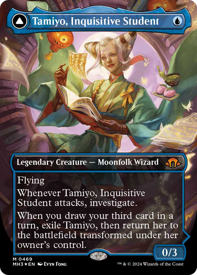 Tamiyo, Inquisitive Student (Borderless) (Textured Foil) (MH3-469) - Modern Horizons 3 Foil