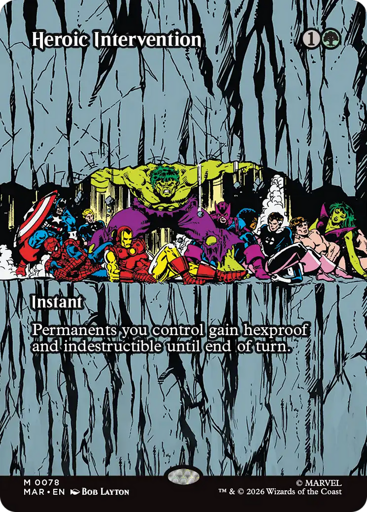 Heroic Intervention (0078) (Borderless) [Marvel Universe: Eternal-Legal] | The CG Realm