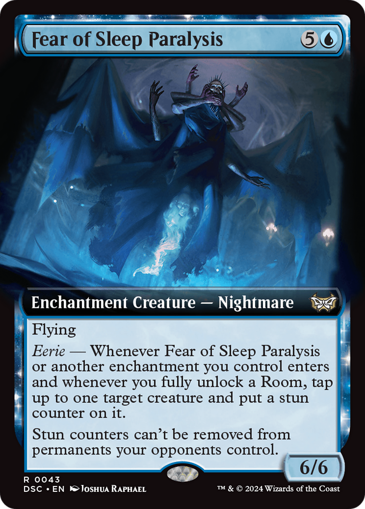 Fear of Sleep Paralysis (Extended Art) [Duskmourn: House of Horror Commander] | The CG Realm