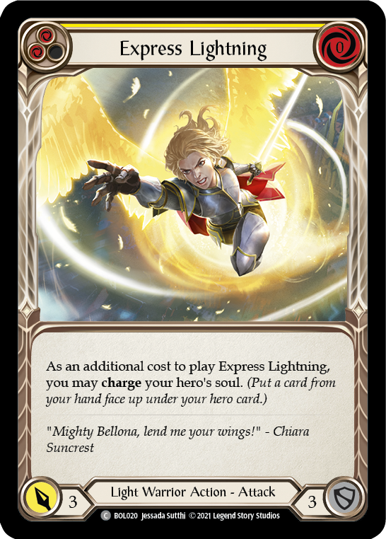 Express Lightning (Yellow) [BOL020] (Monarch Boltyn Blitz Deck) | The CG Realm