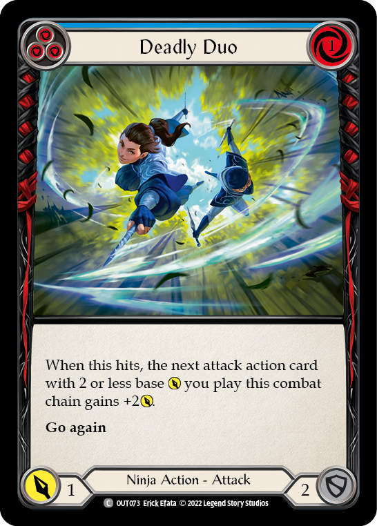 Deadly Duo (Blue) [OUT073] (Outsiders)  Rainbow Foil | The CG Realm