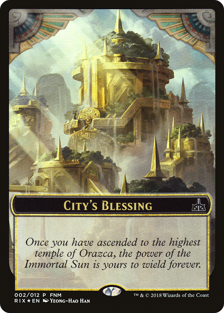 City's Blessing // Elemental Double-sided Token (FNM-002) - Friday Night Magic 2018 Foil