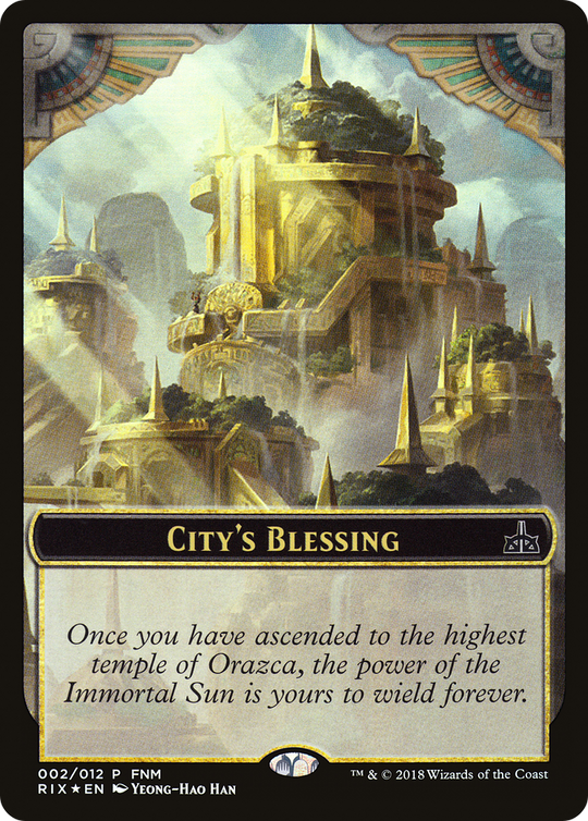 City's Blessing // Elemental Double-sided Token (FNM-002) - Friday Night Magic 2018 Foil