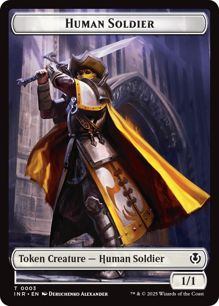 Eldrazi Horror // Human Soldier (0003) Double-Sided Token (INR-1 // 3) - Innistrad Remastered