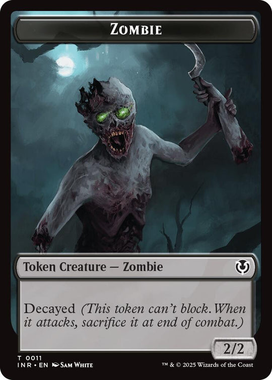 Zombie (0011) // Zombie (0012) Double-Sided Token (INR-11 // 12) - Innistrad Remastered