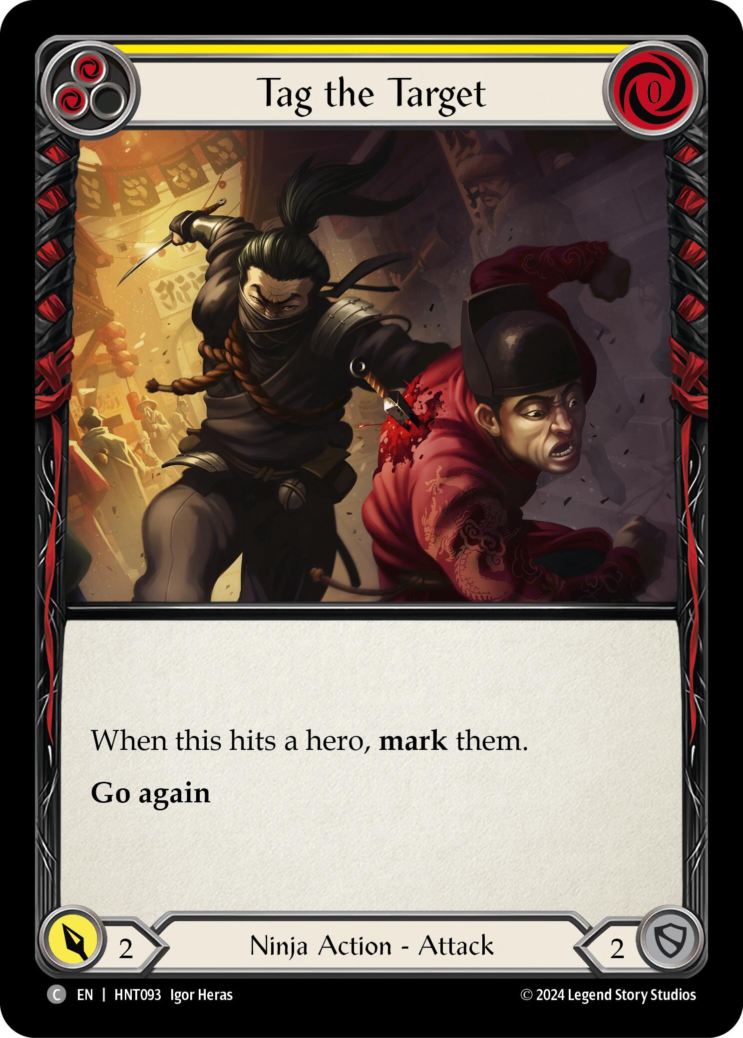 Tag the Target (Yellow) [HNT093] (The Hunted)  Rainbow Foil | The CG Realm