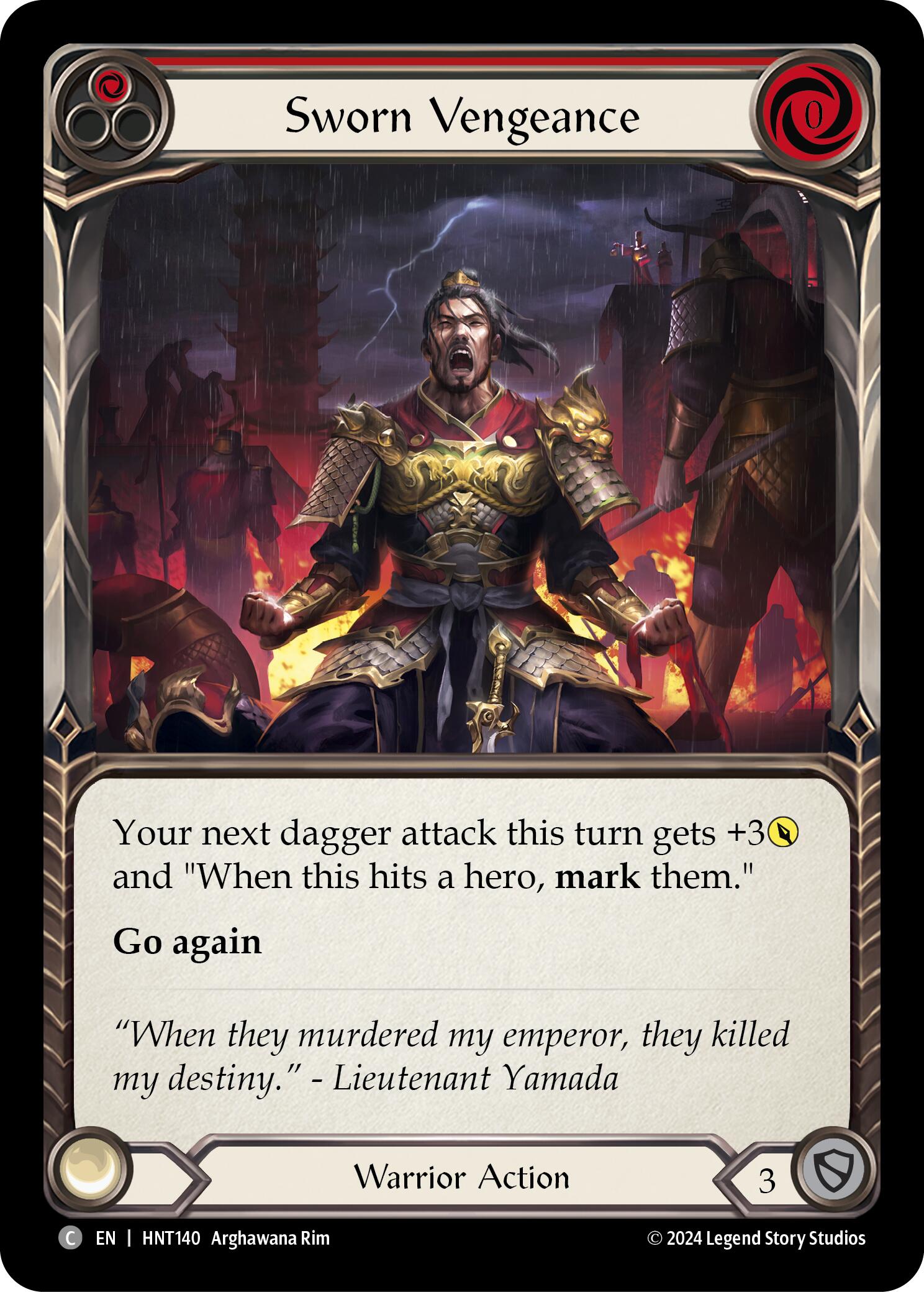 Sworn Vengeance (Red) [HNT140] (The Hunted)  Rainbow Foil | The CG Realm