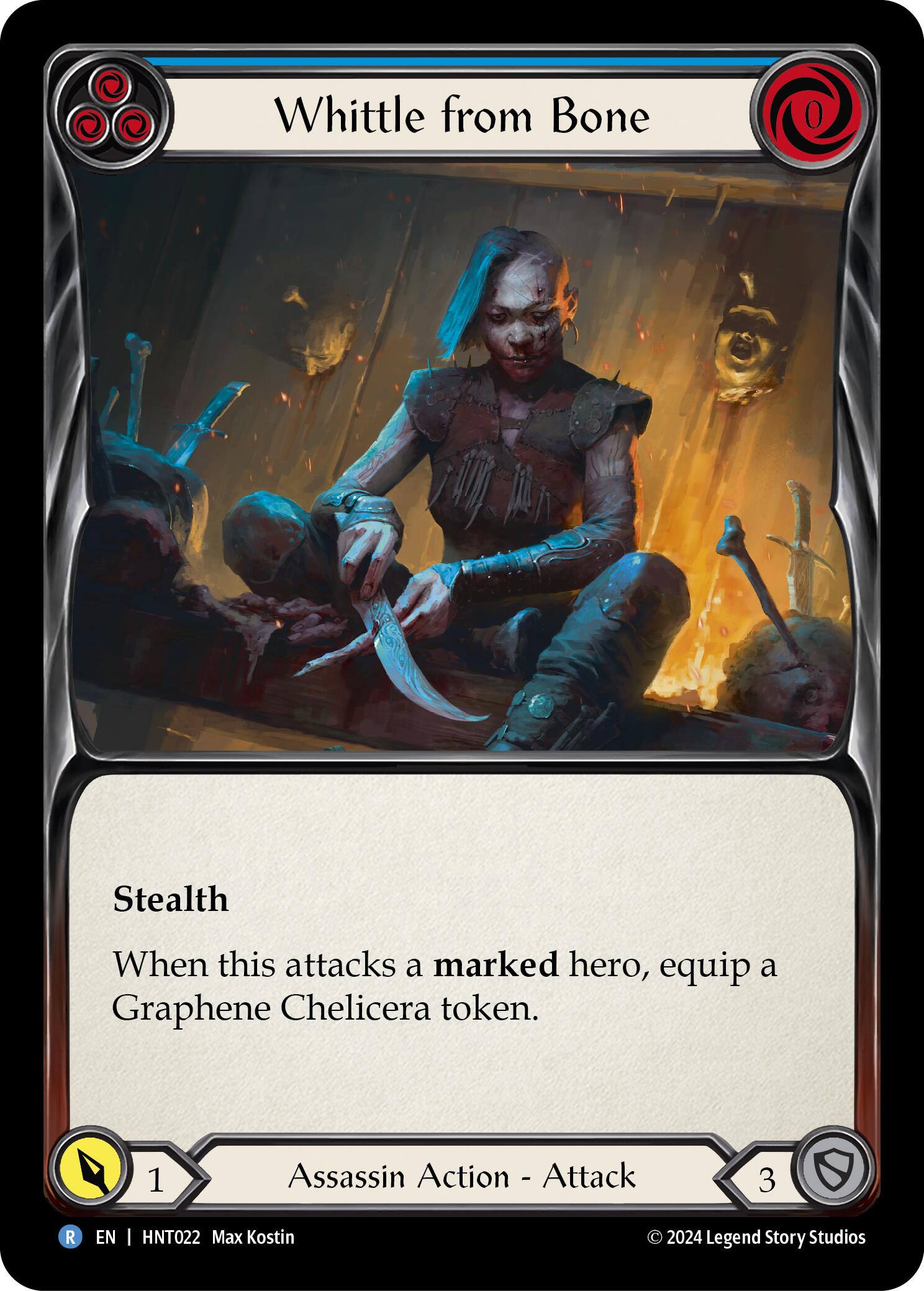 Whittle from Bone (Blue) [HNT022] (The Hunted)  Rainbow Foil | The CG Realm