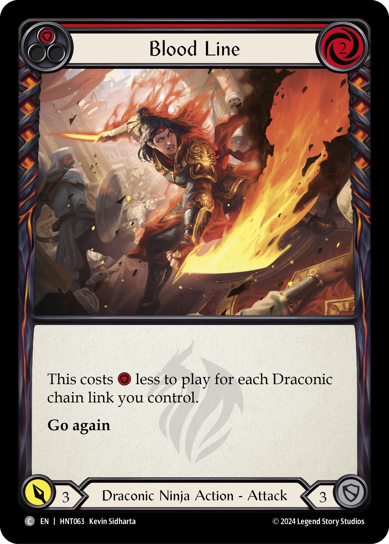 Blood Line (Red) [HNT063] (The Hunted)  Rainbow Foil | The CG Realm