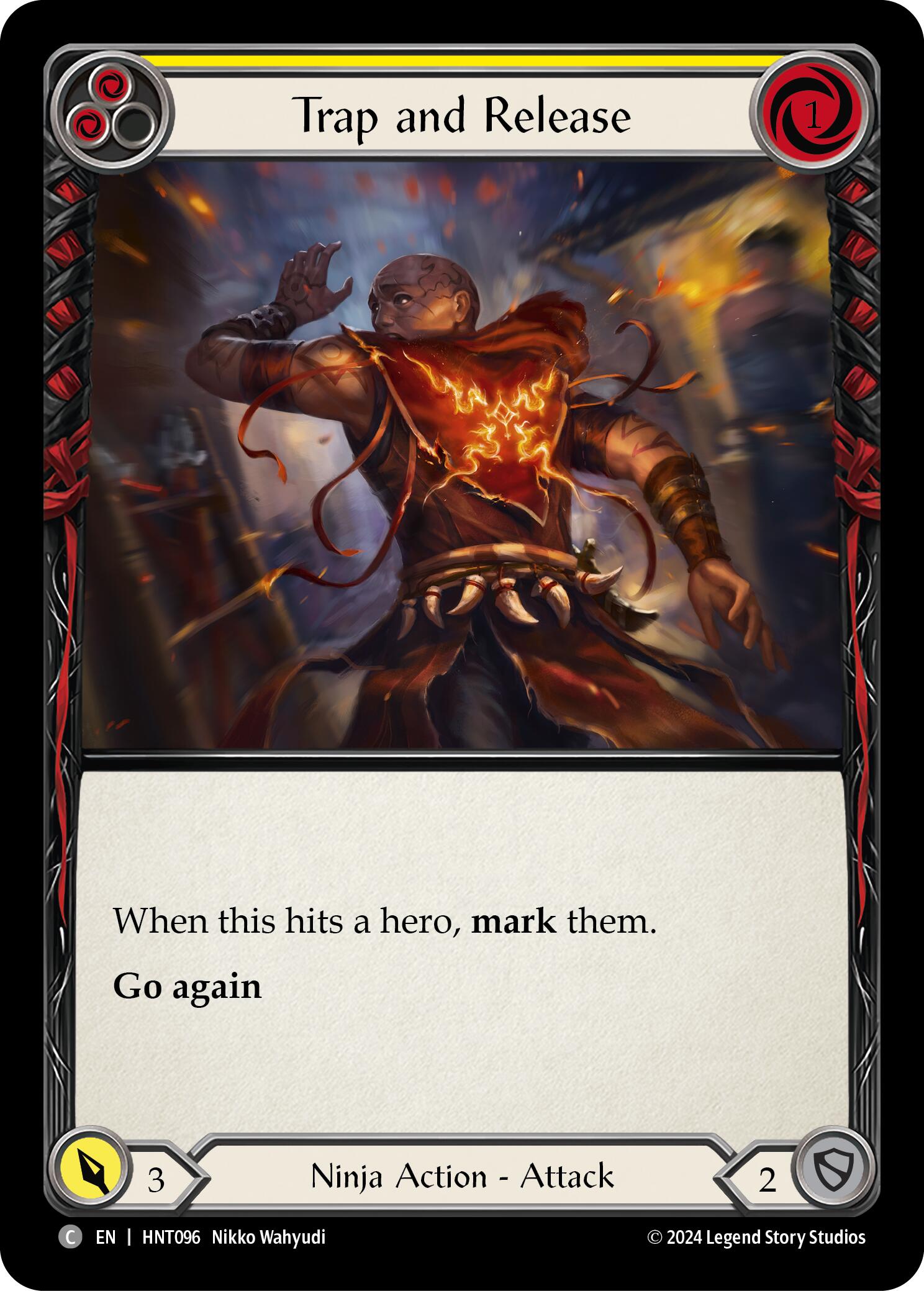 Trap and Release (Yellow) [HNT096] (The Hunted)  Rainbow Foil | The CG Realm