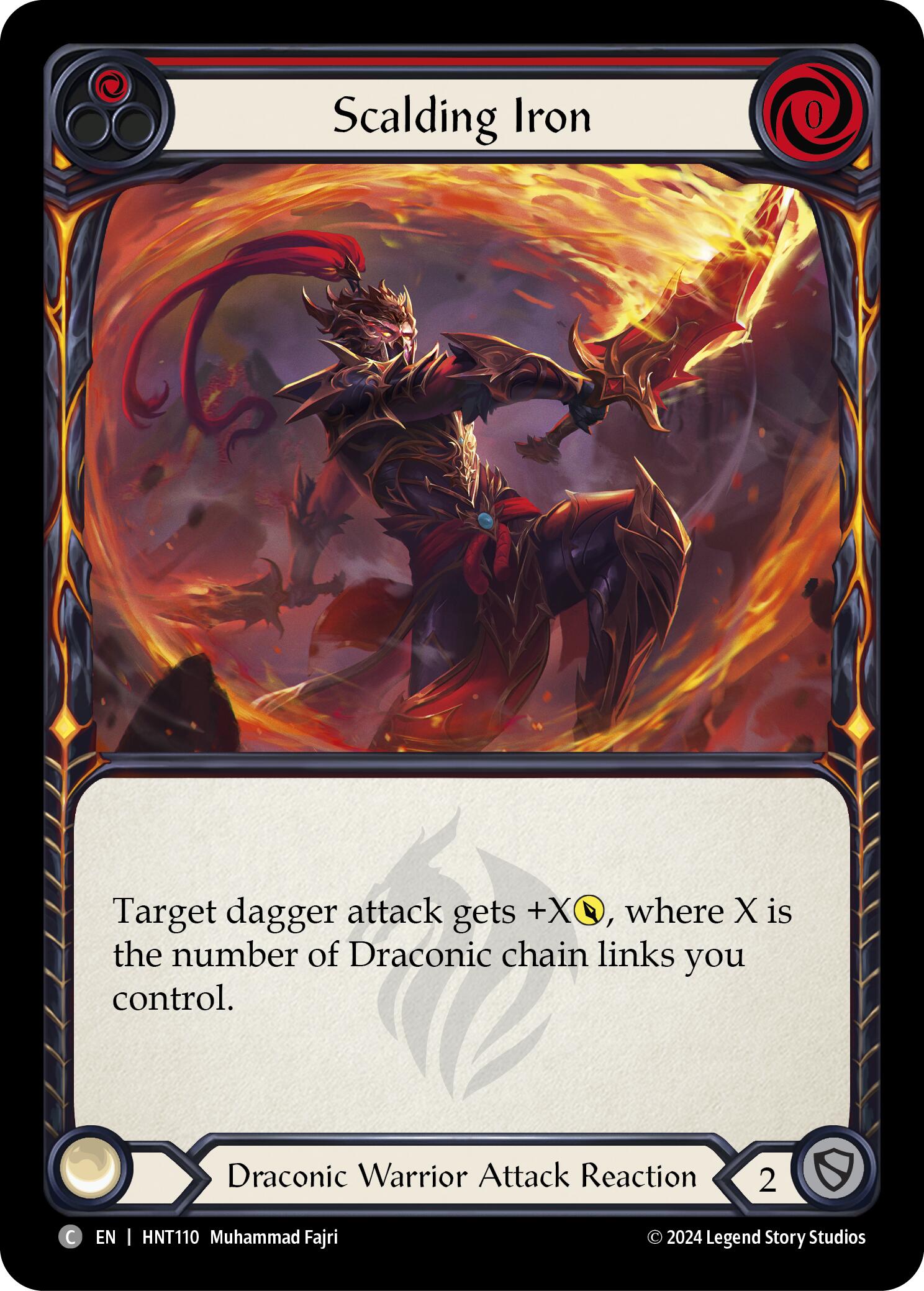 Scalding Iron (Red) [HNT110] (The Hunted)  Rainbow Foil | The CG Realm