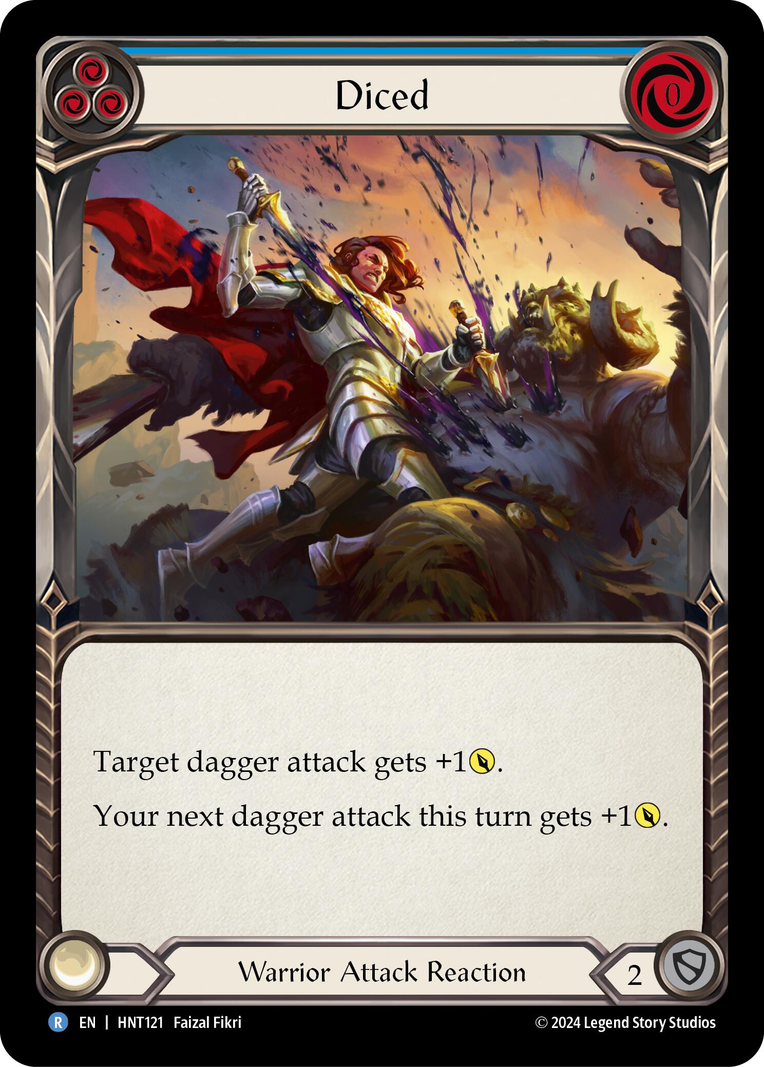 Diced (Blue) [HNT121] (The Hunted)  Rainbow Foil | The CG Realm