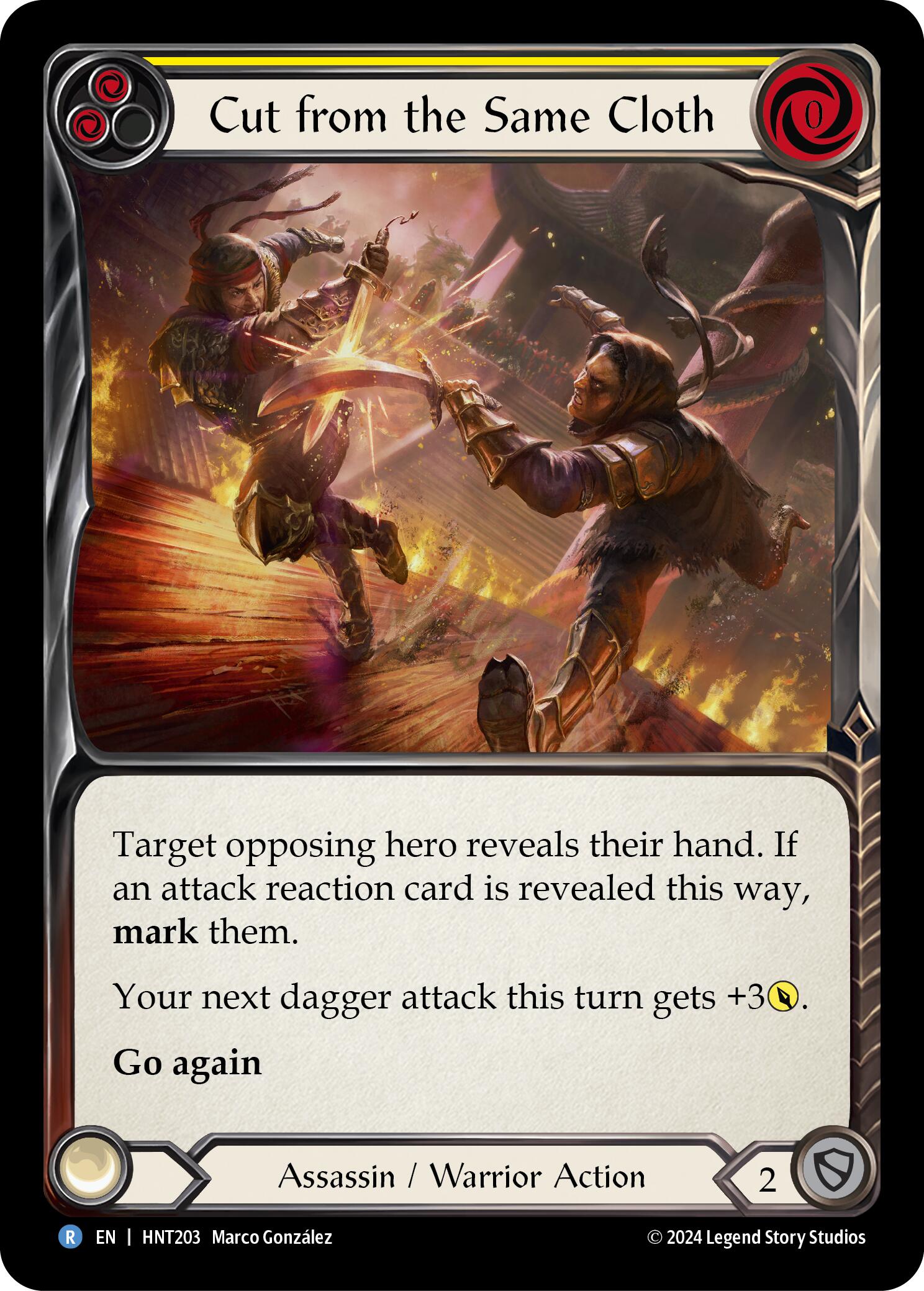 Cut from the Same Cloth (Yellow) [HNT203] (The Hunted)  Rainbow Foil | The CG Realm