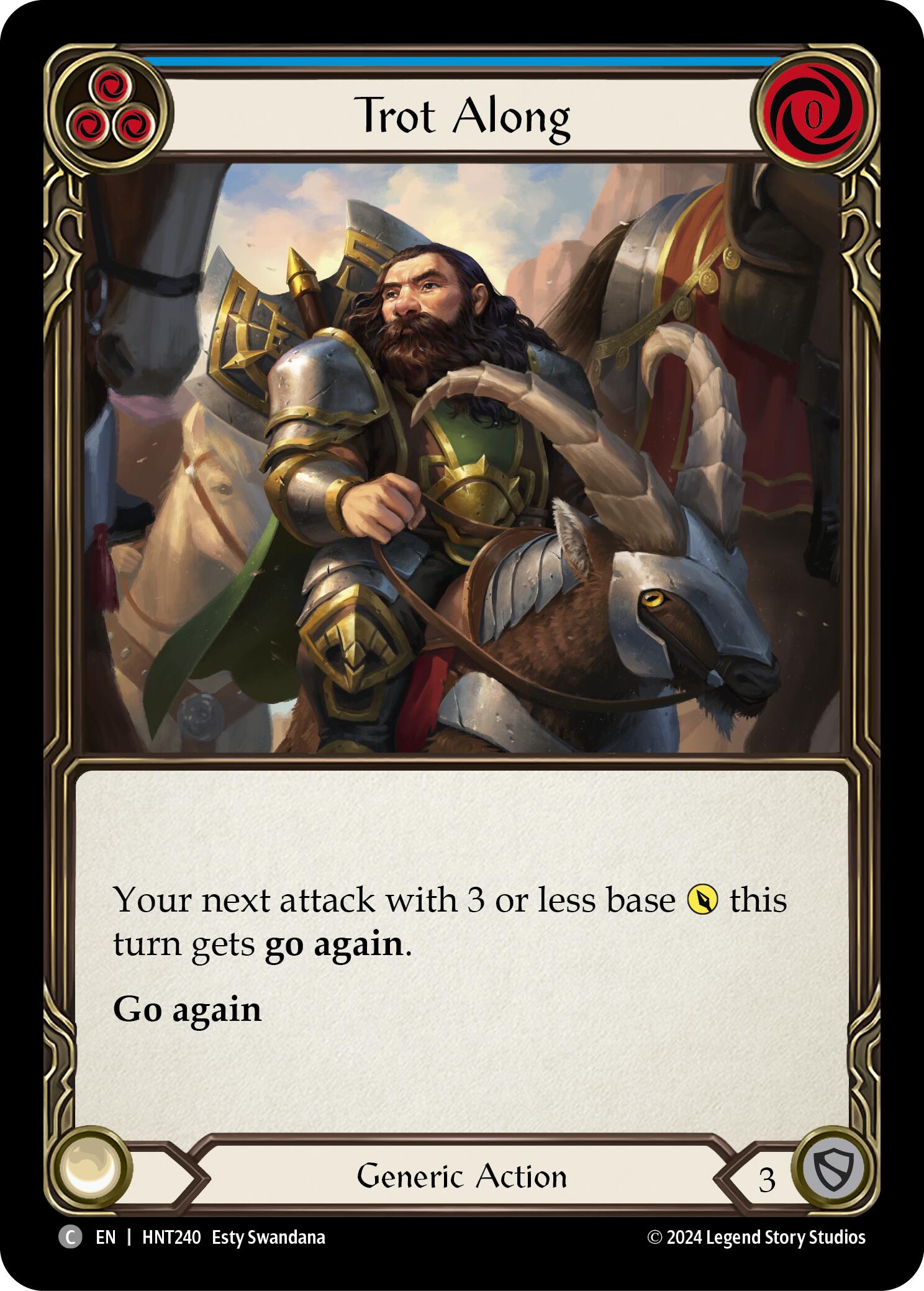 Trot Along (Blue) [HNT240] (The Hunted)  Rainbow Foil | The CG Realm
