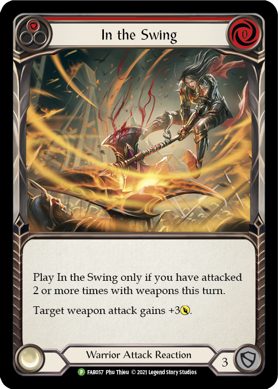In the Swing (Red) [FAB057] (Promo)  Rainbow Foil | The CG Realm