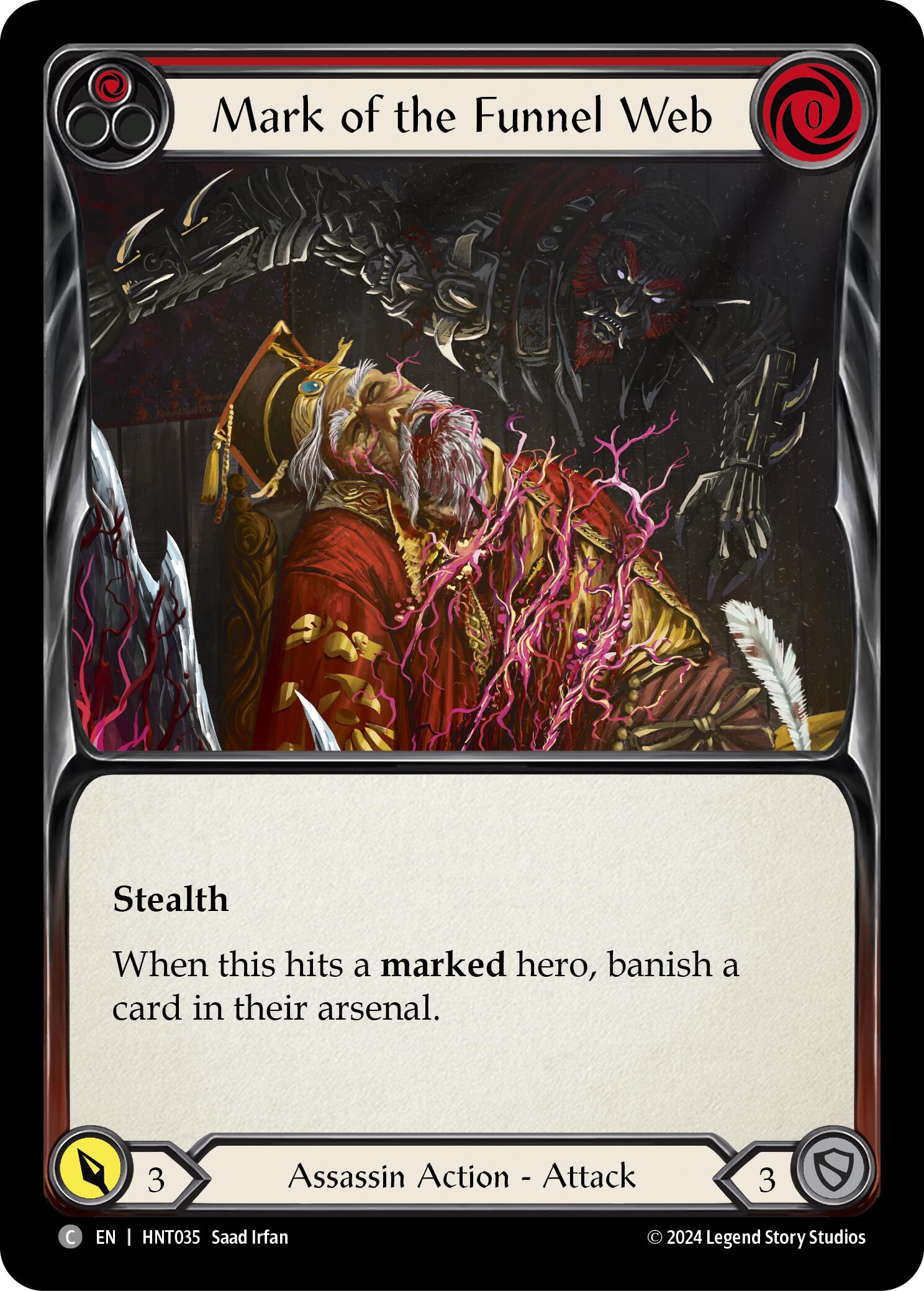Mark of the Funnel Web (Red) [HNT035] (The Hunted)  Rainbow Foil | The CG Realm