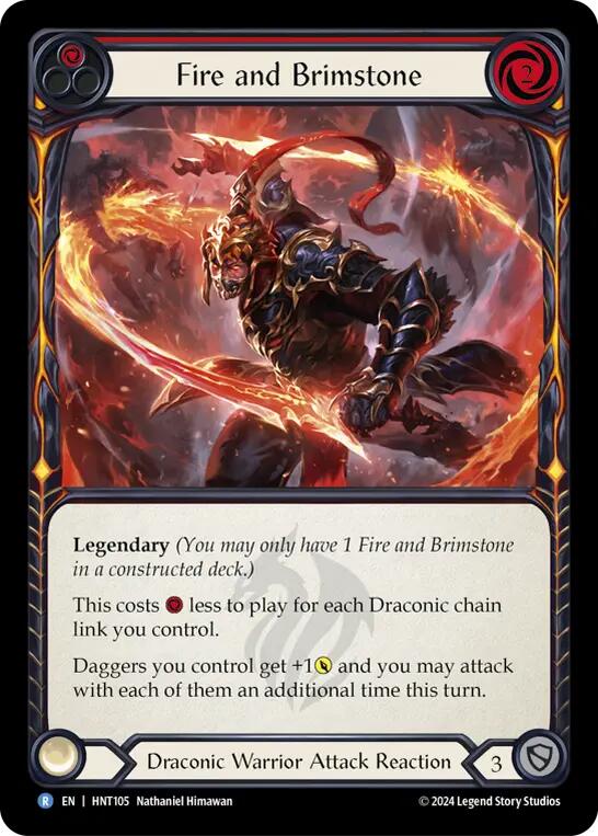 Fire and Brimstone [HNT105] (The Hunted)  Rainbow Foil | The CG Realm