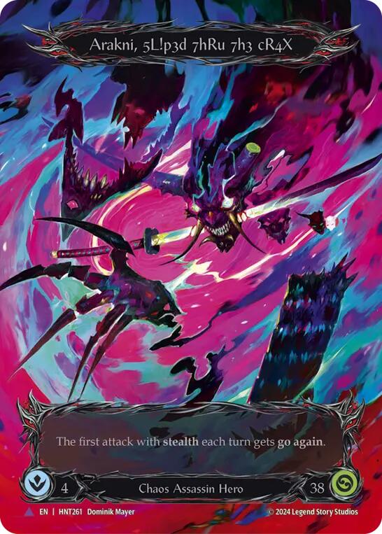 Arakni, 5L!p3d 7hRu 73h cR4X (Marvel) [HNT261] (The Hunted)  Cold Foil | The CG Realm