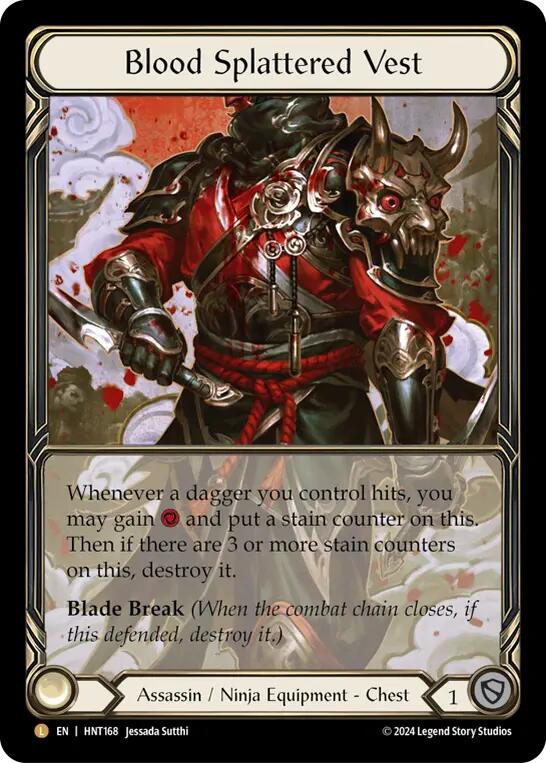 Blood Splattered Vest (Extended Art) [HNT168] (The Hunted)  Cold Foil | The CG Realm