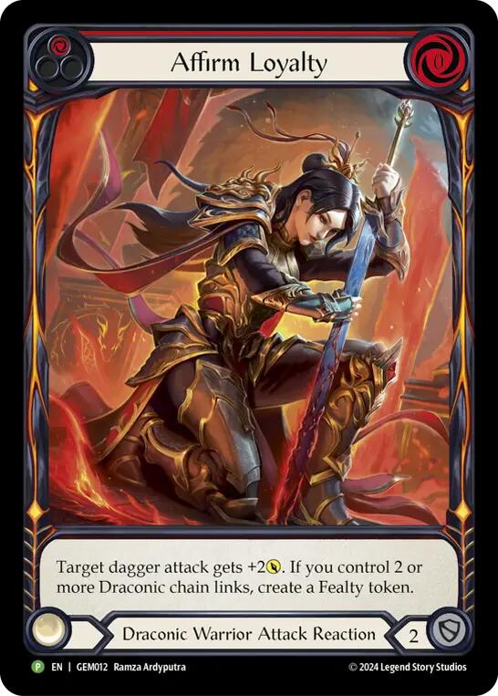 Affirm Loyalty [GEM012] (GEM Pack 1)  Rainbow Foil | The CG Realm