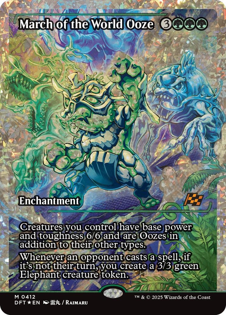 March of the World Ooze (Showcase Fracture Foil) (Japanese) [Aetherdrift] | The CG Realm