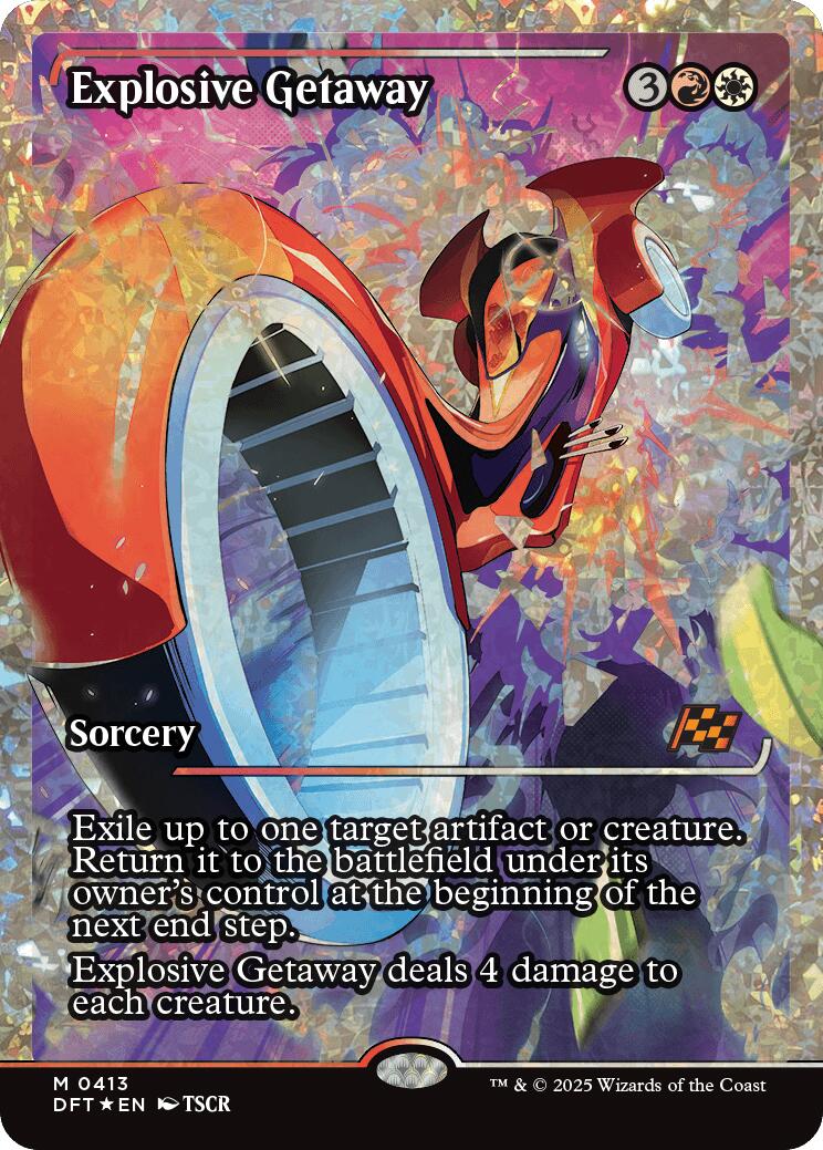 Explosive Getaway (Showcase Fracture Foil) (Japanese) [Aetherdrift] | The CG Realm