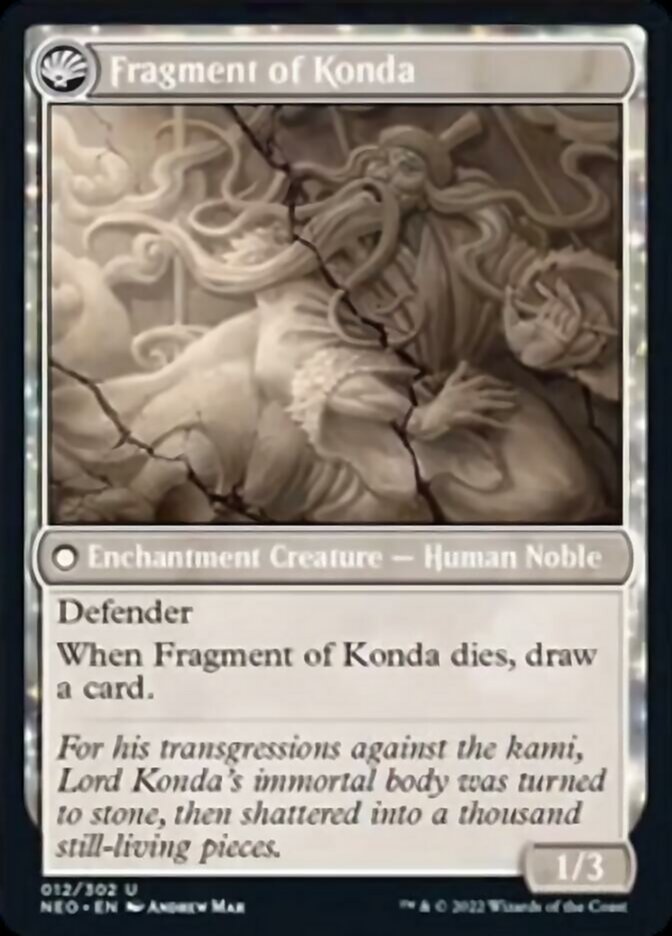 The Fall of Lord Konda (NEO-012) - Kamigawa: Neon Dynasty: (fandfc, enchantment)