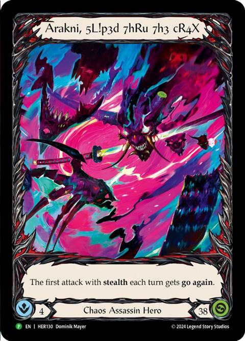 Arakni, 5L!p3d 7hRu 73h cR4X (Extended Art) [HER130] (Promo)  Cold Foil | The CG Realm