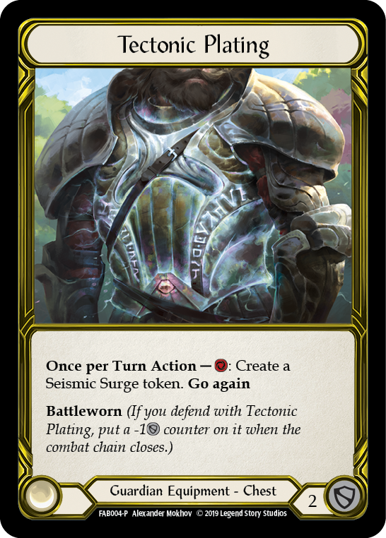 Tectonic Plating [FAB004-P] (Promo)  1st Edition Cold Foil - Golden | The CG Realm