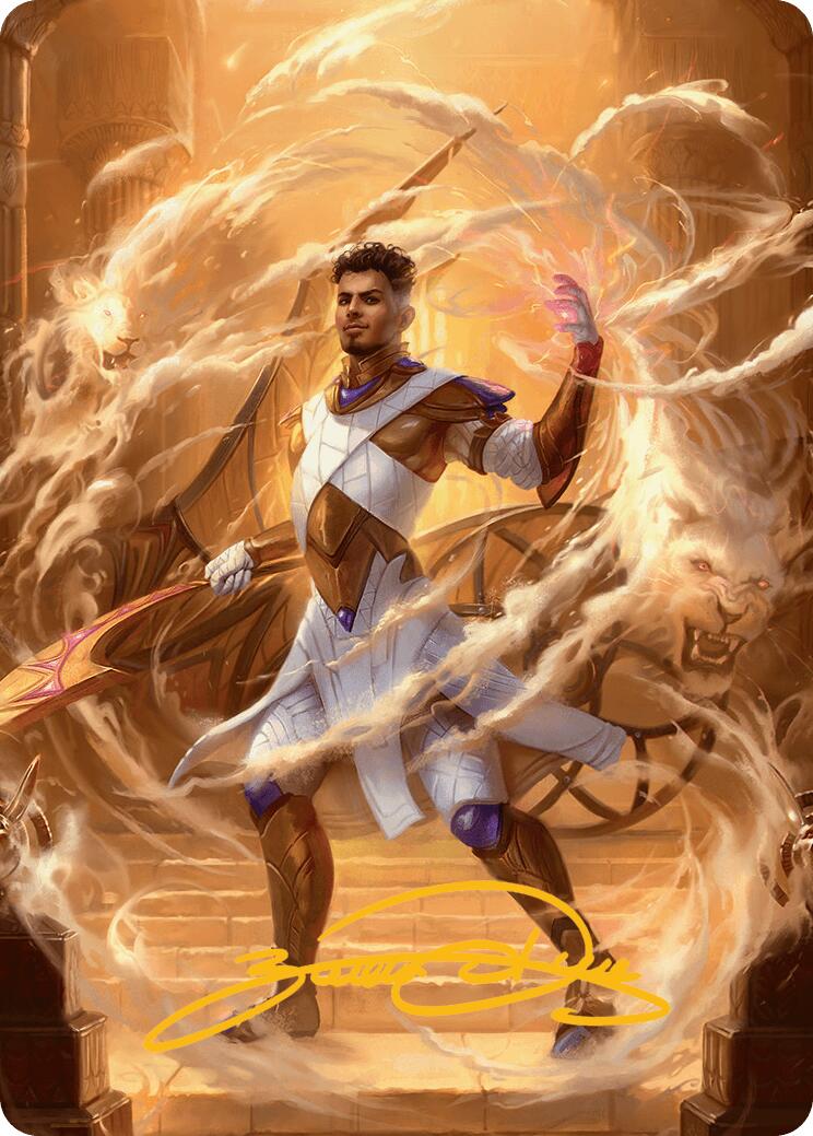 Basri, Tomorrow's Champion Art Card (Gold-Stamped Signature) [Aetherdrift Art Series] | The CG Realm