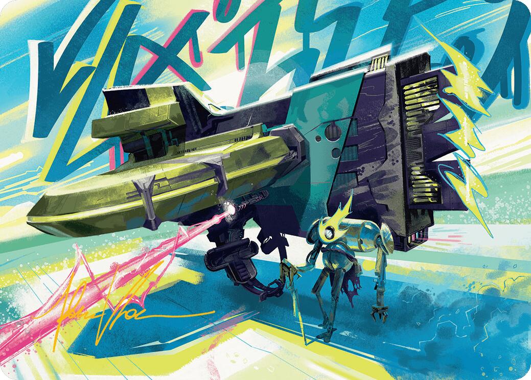Salvation Engine Art Card (Gold-Stamped Signature) [Aetherdrift Art Series] | The CG Realm