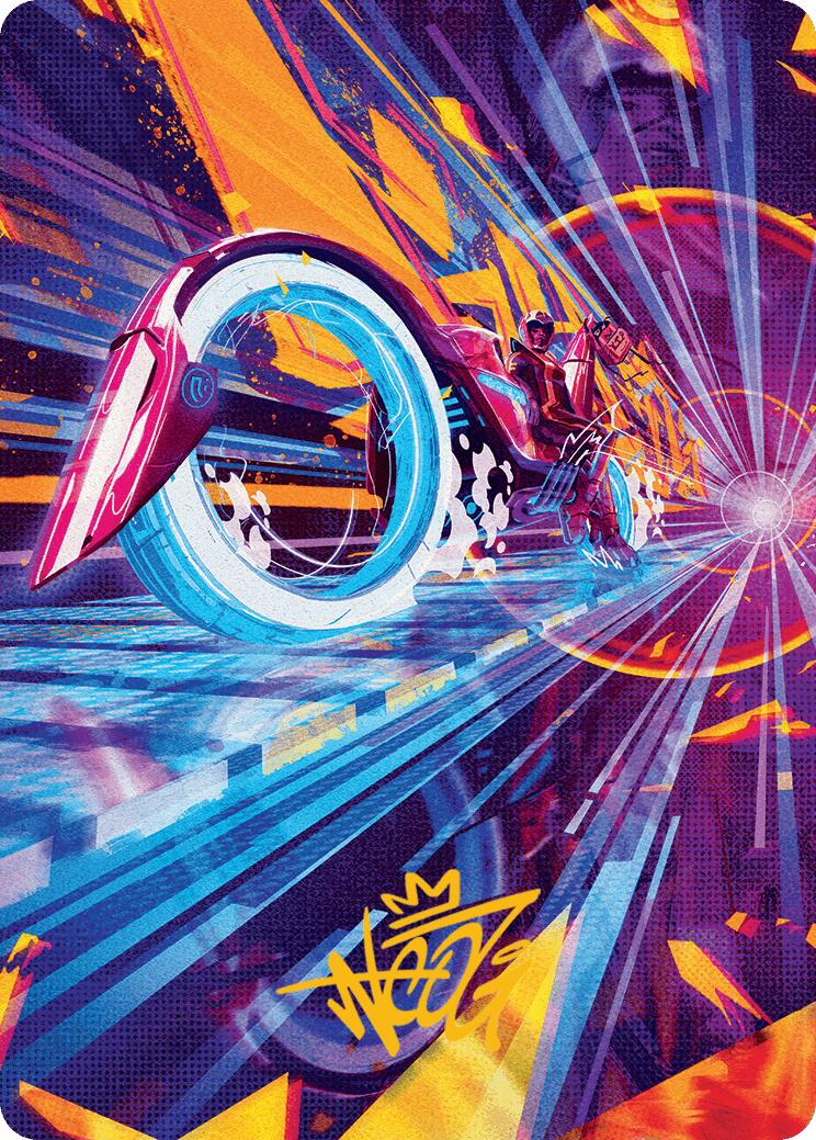 Spotcycle Scouter Art Card (Gold-Stamped Signature) [Aetherdrift Art Series] | The CG Realm