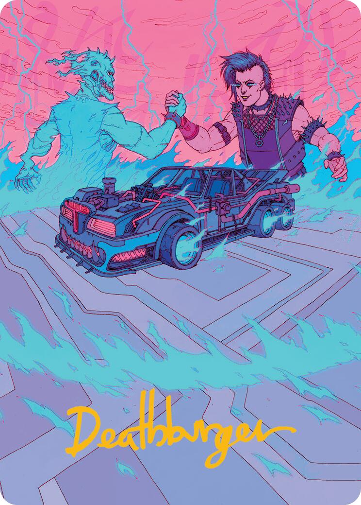 Demonic Junker Art Card (Gold-Stamped Signature) [Aetherdrift Art Series] | The CG Realm