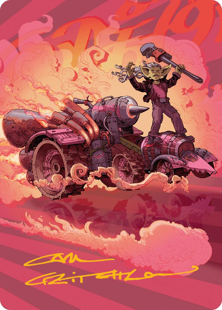 Burner Rocket Art Card (Gold-Stamped Signature) [Aetherdrift Art Series] | The CG Realm