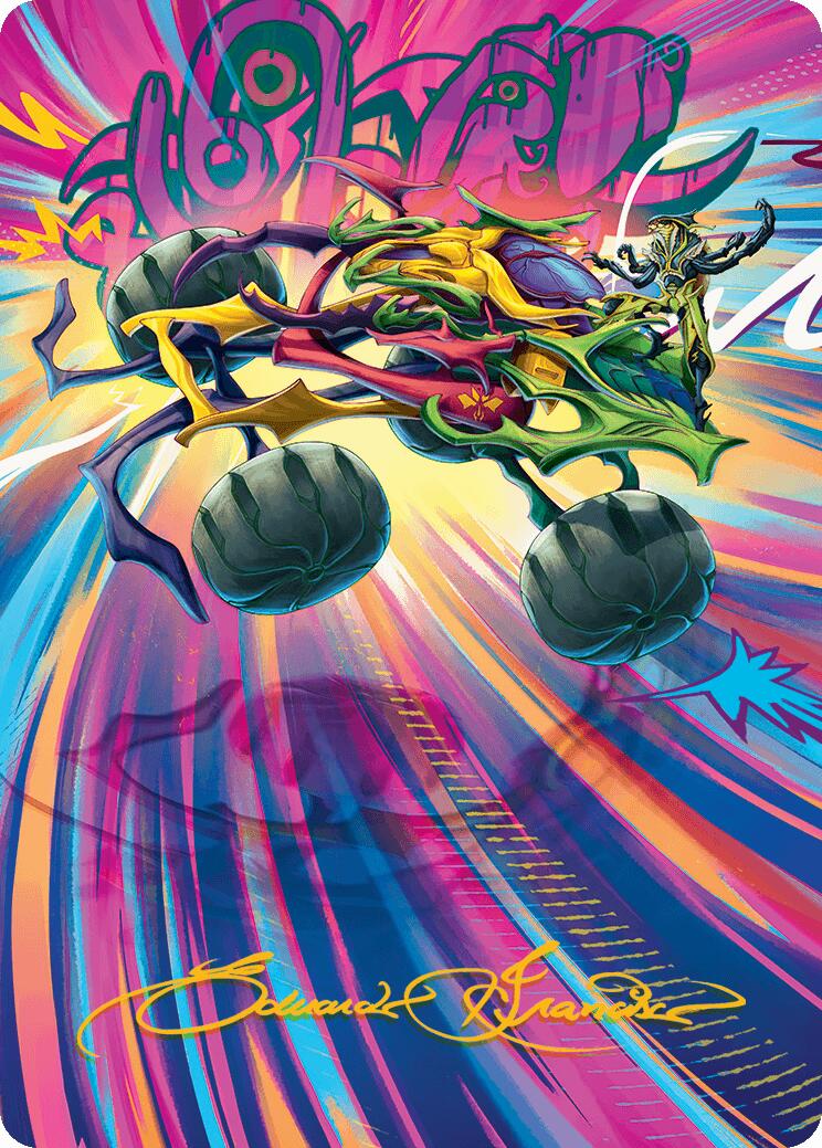 Thunderous Velocipede Art Card (Gold-Stamped Signature) [Aetherdrift Art Series] | The CG Realm