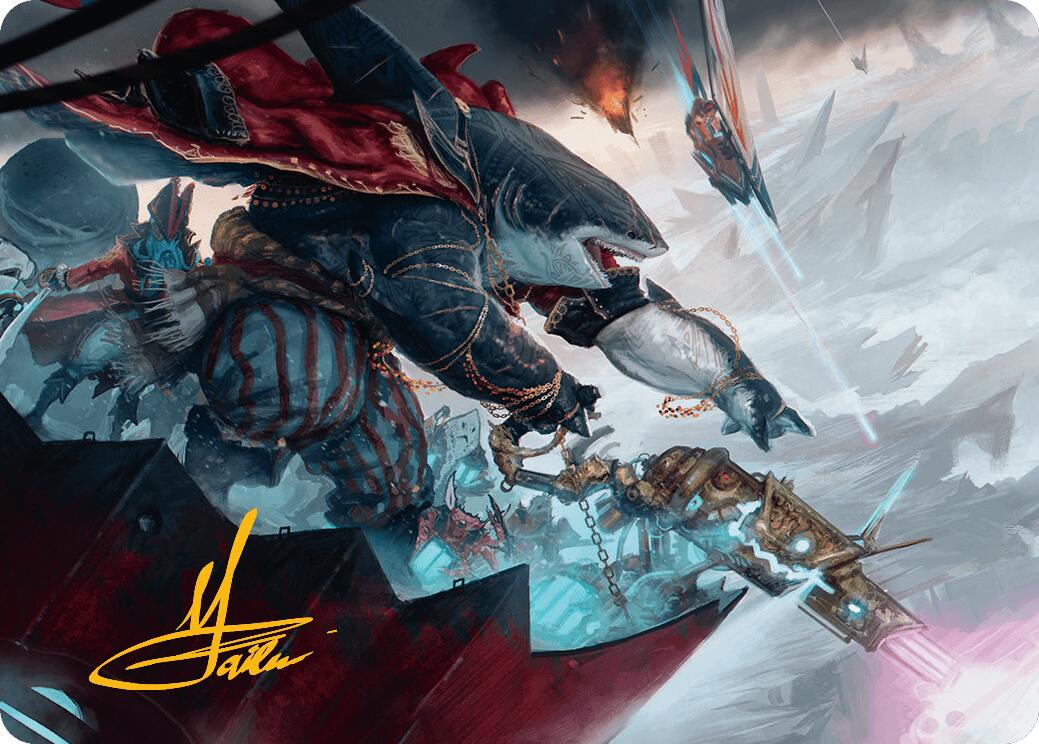 Captain Howler, Sea Scourge Art Card (16/54) (Gold-Stamped Signature) [Aetherdrift Art Series] | The CG Realm