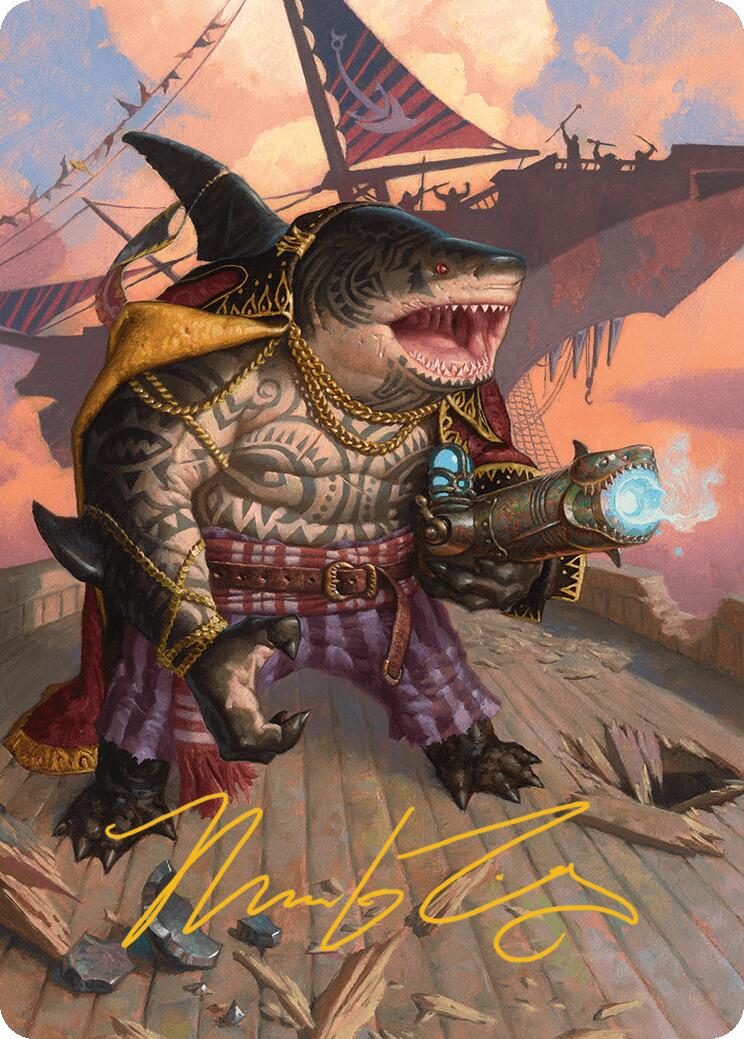Captain Howler, Sea Scourge Art Card (4/54) (Gold-Stamped Signature) [Aetherdrift Art Series] | The CG Realm