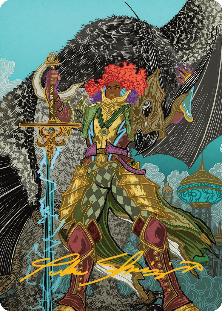 Caradora, Heart of Alacria Art Card (3/54) (Gold-Stamped Signature) [Aetherdrift Art Series] | The CG Realm
