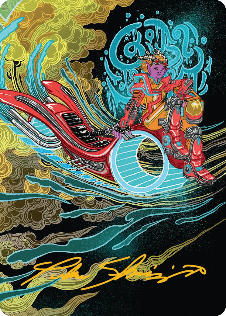 Cloudspire Skycycle Art Card (Gold-Stamped Signature) [Aetherdrift Art Series] | The CG Realm