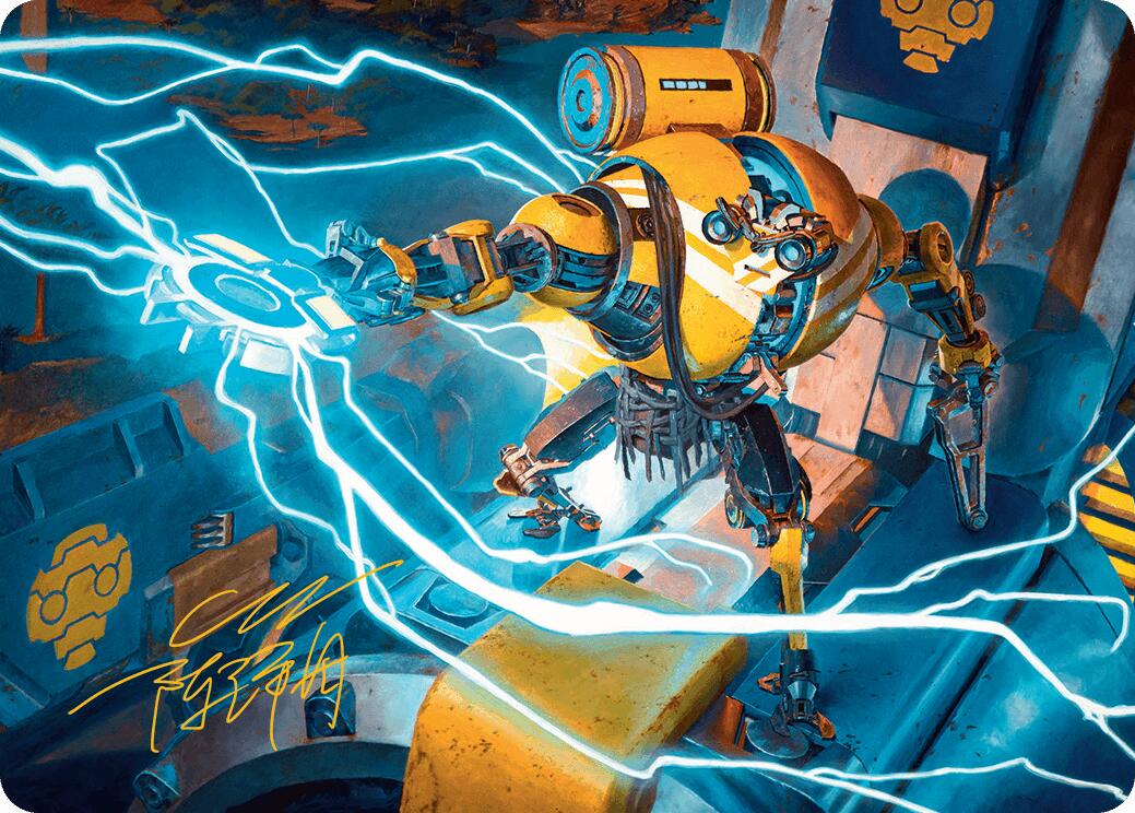 Mendicant Core, Guidelight Art Card (12/54) (Gold-Stamped Signature) [Aetherdrift Art Series] | The CG Realm