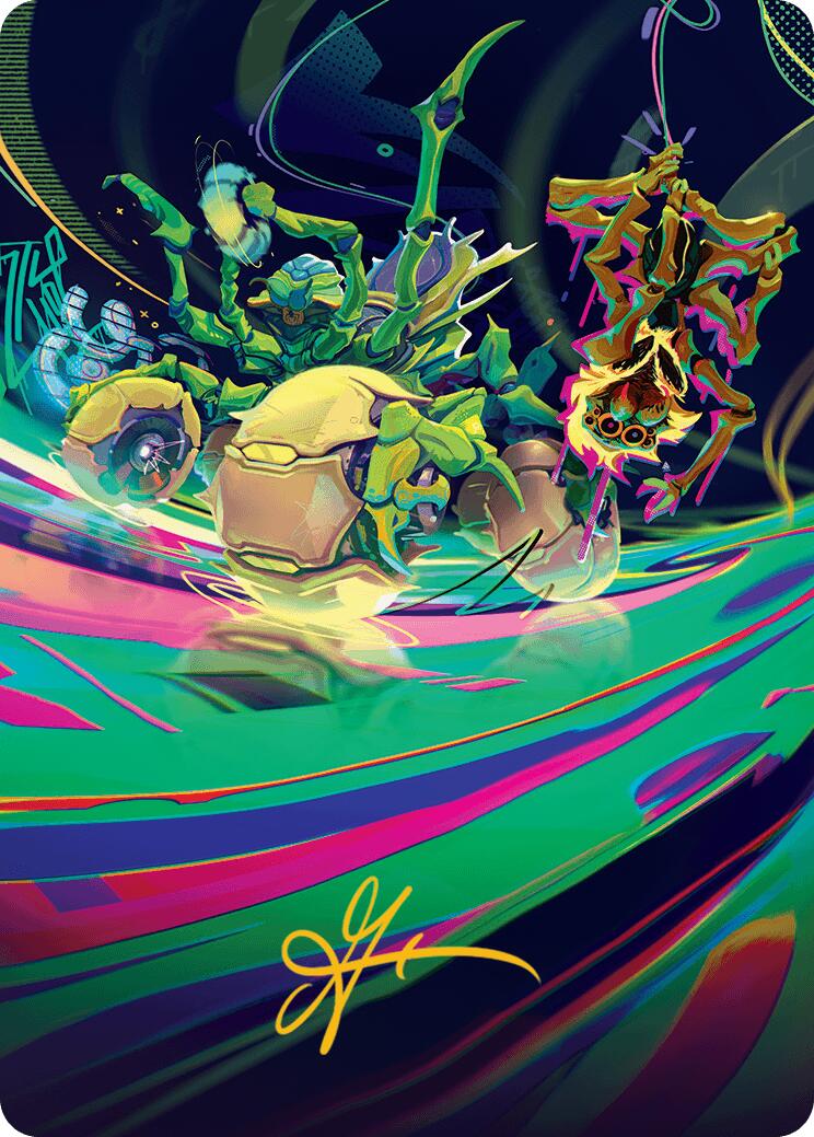 Thundering Broodwagon Art Card (Gold-Stamped Signature) [Aetherdrift Art Series] | The CG Realm
