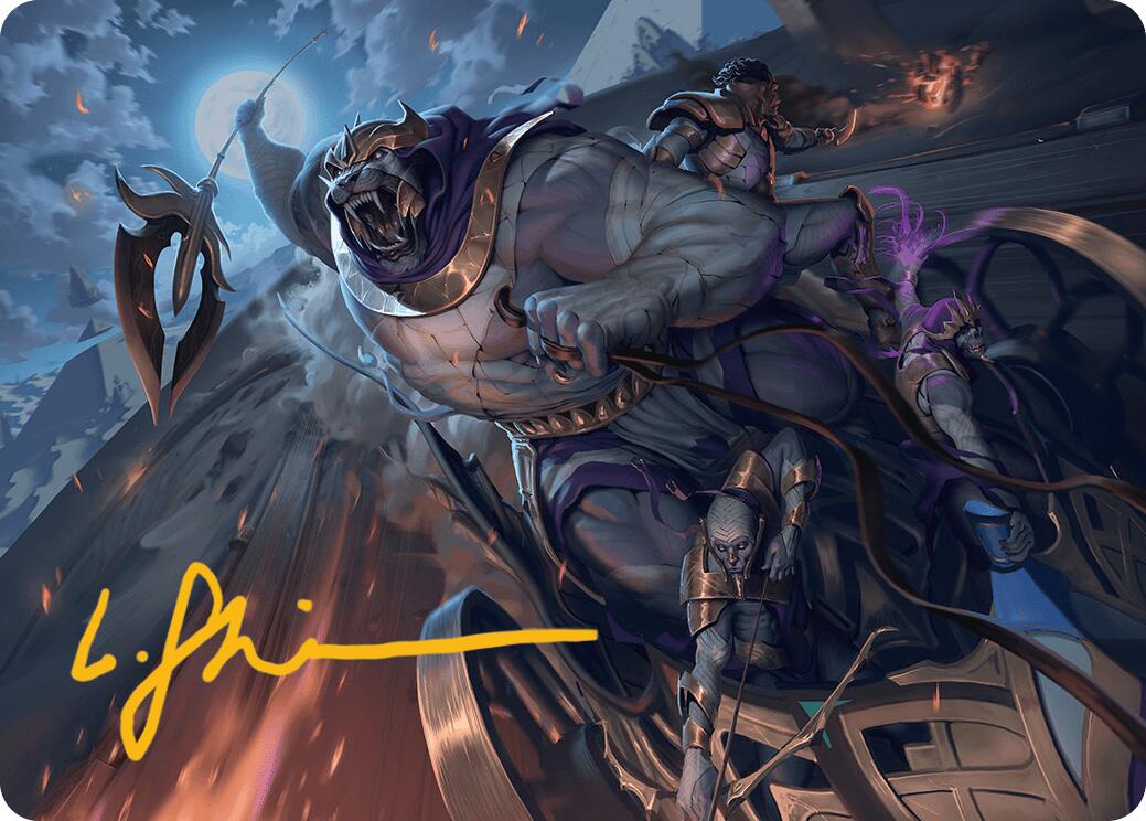 Zahur, Glory's Past Art Card (Gold-Stamped Signature) [Aetherdrift Art Series] | The CG Realm