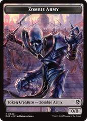 Zombie Army // Zombie Warrior Double-Sided Token [Aetherdrift Tokens] | The CG Realm